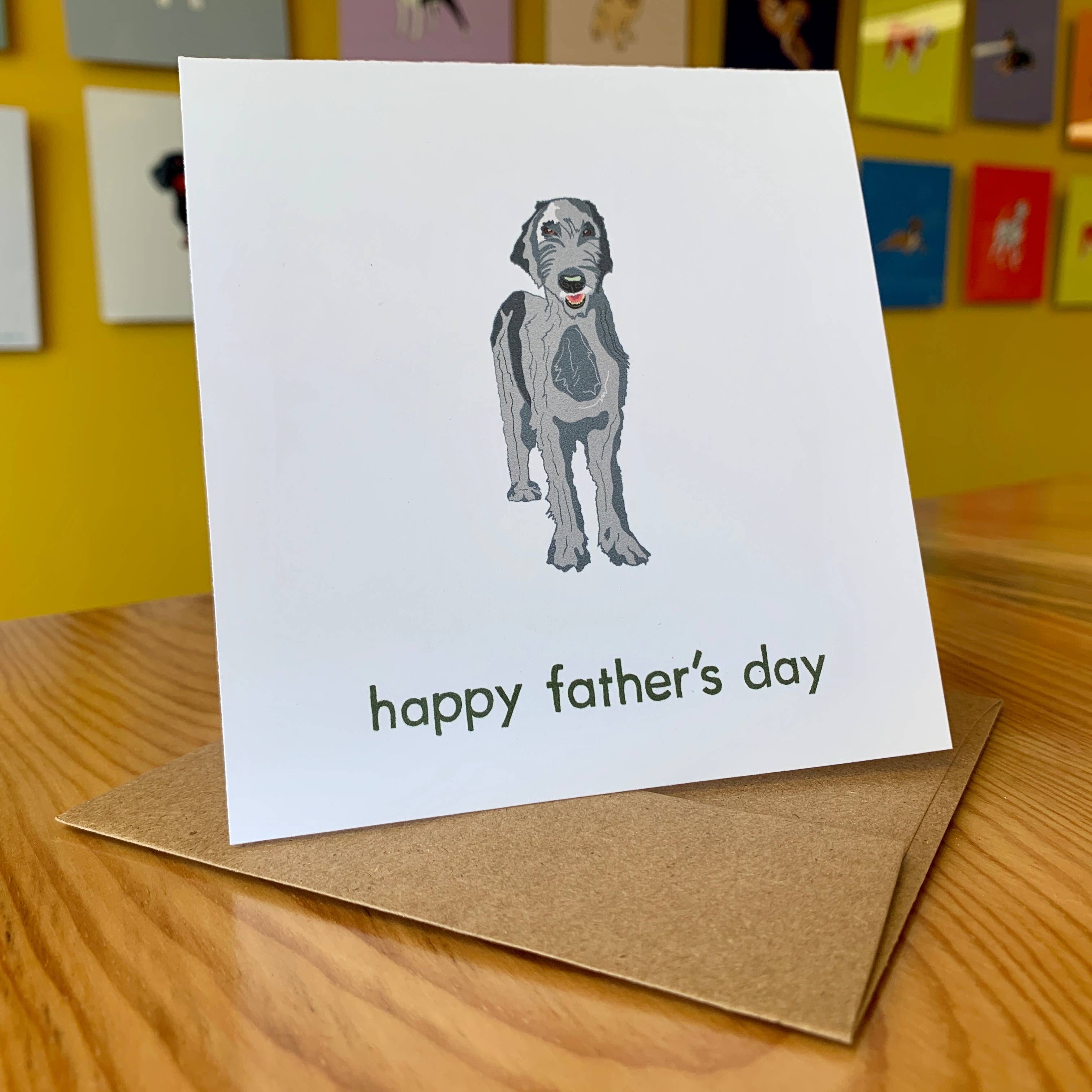German Wirehair Pointer Happy Fathers Day Dog Greeting Card The Doggo Collection 